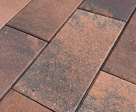 Тротуарная плитка Нобетек Прямоугольник 4П6Ф 400x200x60 Колормикс №15 Терракот