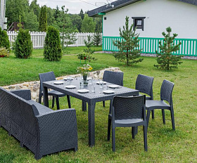 Обеденный комплект July XXL Royal Family из пластика, цвет графит