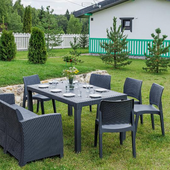 Обеденный комплект July XXL Royal Family из пластика, цвет графит фото 5