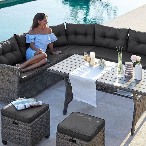 Комплект плетеной мебели AFM-307G-Grey фото 1