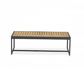 Кофейный стол Amal Brafritid антрацит/натуральный, алюминий/тик