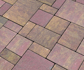 Тротуарная плитка Нобетек Новый город квартет 4НГК6Ф Колормикс №9 Закат