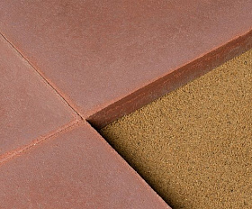 Тротуарная плитка Квадрат 342 механический завод 500х500х40 мм, цвет Красный