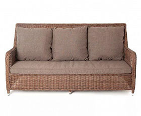 Диван трехместный Гляссе 4SIS из искусственного ротанга, цвет коричневый