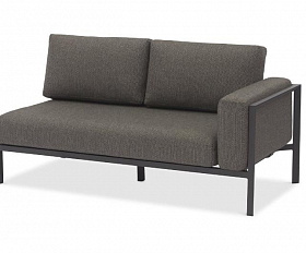 Комплект лаунж мебели Stockholm Brafritid, с креслом и столиком антрацит/серый, алюминий