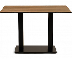 Каффе стол из HPL 110х70см, цвет дуб, подстолье стальное двойное