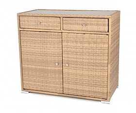 Мальта тумба плетеная из искусственного ротанга, цвет соломенный