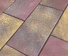 Тротуарная плитка Нобетек Прямоугольник 4П6Ф 400x200x60 Колормикс №9 Закат