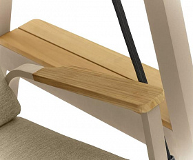 Качели Malmo Brafritid бежевый/бежевый, алюминий/тик