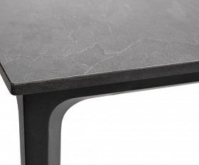 Малага обеденный стол из HPL 160х80см, цвет серый гранит, каркас черный