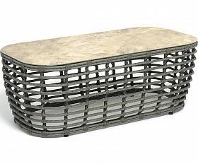 Ницца журнальный столик из искусственного ротанга, цвет серый