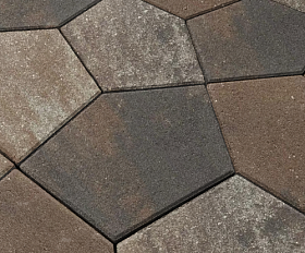 Тротуарная плитка Нобетек Квинта 3П8Ф Колормикс №26 Орех