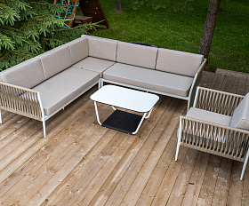 Касабланка модульная лаунж-зона из роупа (веревки), каркас из алюминия