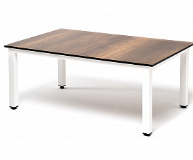 Канны журнальный столик из HPL 90х60, H40, каркас белый, цвет столешницы дуб