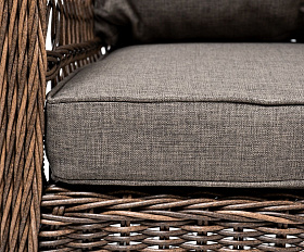 Кресло Гранд Латте 4SIS из искусственного ротанга, цвет коричневый