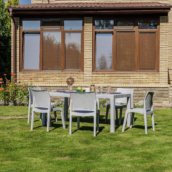 Обеденный комплект July M Royal Family из пластика, цвет светло-серый фото 6