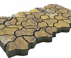 Тротуарная плитка Лидер 40 Полигональ ColorMix 70 мм Тигровый Глаз