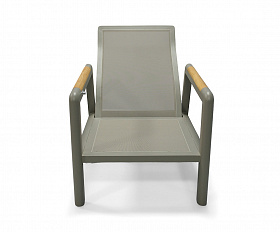 Бари кресло, каркас алюминий, цвет светло-серый