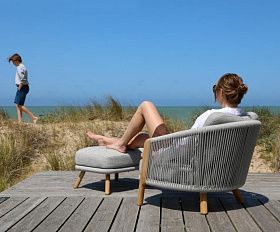 Комплект лаунж мебели Avesta Brafritid серый/песочный, тик/алюминий/веревка