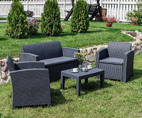 Обеденный комплект Lana S Royal Family из пластика, цвет графит