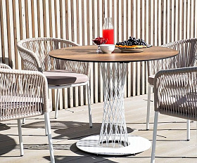 Плетеный стул Марсель 4SIS из роупа (веревки), цвет бежевый