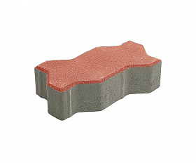 Тротуарная плитка 342 механический завод Волна 240х130х80 мм, красный яркий