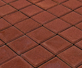 Тротуарная плитка Braer ЛУВР Квадрат 100х100х60 мм Винный