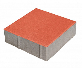Тротуарная плитка 342 Механический завод Квадрат 200х200х80 мм, Красный яркий