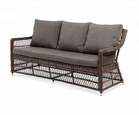 Диван трехместный Гранд Латте 4SIS из искусственного ротанга, цвет коричневый