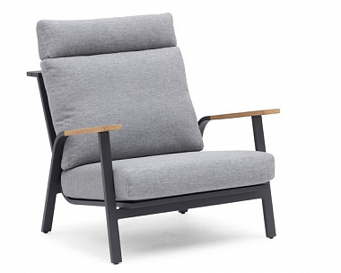 Комплект лаунж мебели Malmo Brafritid с 3-х местным диваном,антрацит/серый, алюминий