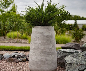 Кашпо Concretika Conus D40 H80 Concrete Grey Light