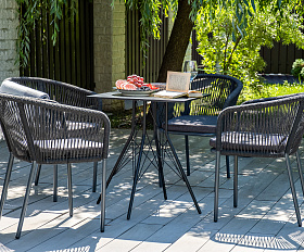 Конте интерьерный стол из HPL 63x63см, цвет серый гранит