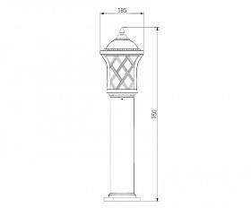 Уличный светильник Elektrostandard Cassiopeya F IP44 GL 1018F черное золото