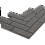 Тротуарная плитка Stellard Паркет 450x150x80 мм Серый
