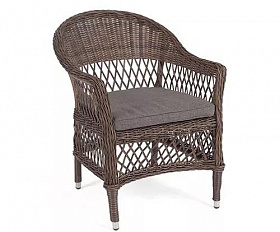 Плетеное кресло Сицилия 4SIS из искусственного ротанга, цвет коричневый