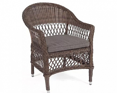 Плетеное кресло Сицилия 4SIS из искусственного ротанга, цвет коричневый