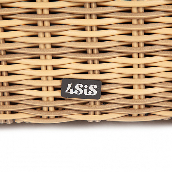 Порту сундук водонепроницаемый из искусственного ротанга, цвет соломенный фото 2