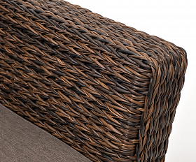 Капучино кресло из искусственного ротанга (гиацинт), цвет коричневый