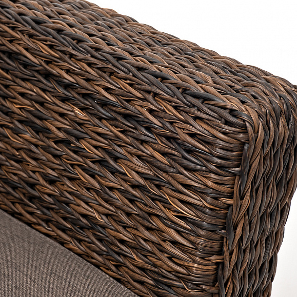 Капучино кресло из искусственного ротанга (гиацинт), цвет коричневый фото 6