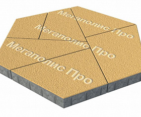 Тротуарная плитка Выбор Оригами Б.4.Фсм.8 80 мм Желтый Гранит
