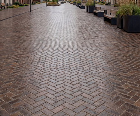 Клинкерная брусчатка ЛСР Гамбург бордо 200х100х50 мм, коричневый