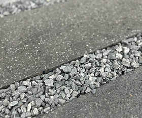 Пошаговая плита для дорожек 900х300х80 мм Террацо черный