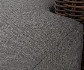 Капри кушетка из искусственного ротанга, цвет коричневый