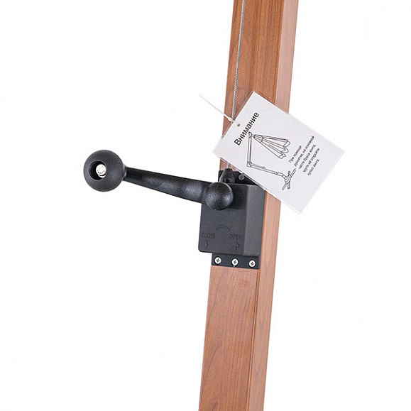 Корсика зонт уличный 3х3м на боковой алюминиевой опоре, цвет под дерево фото 5