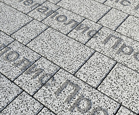 Тротуарная плитка Выбор Старый город 1Ф.6 60 мм. Стоунмикс Бело-черный