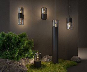 Уличный светильник Elektrostandard Roil IP54 35125/F чёрный/дымчатый плафон