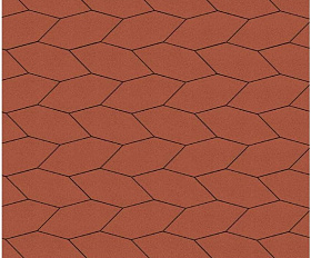 Тротуарная плитка Выбор Скошенный шестиугольник Б.1.ШГ.6 60 мм Стандарт Красный