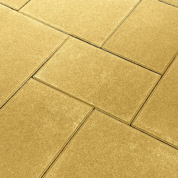 Тротуарная плитка Koldiz Колдиз 3 60 мм Моно Желтый фото 1