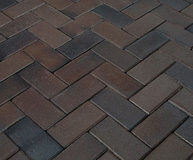Тротуарная клинкерная брусчатка Penter Titan braun-anthrazit, 200x100x52 мм