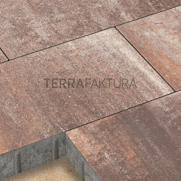 Тротуарная плитка Terrafaktura Урбан 600x300x80 мм Жженая глина фото 3